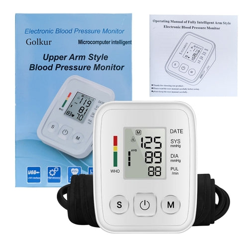 Digital Blood Pressure Monitor Automatic Cuff BP Heart Rate Machine