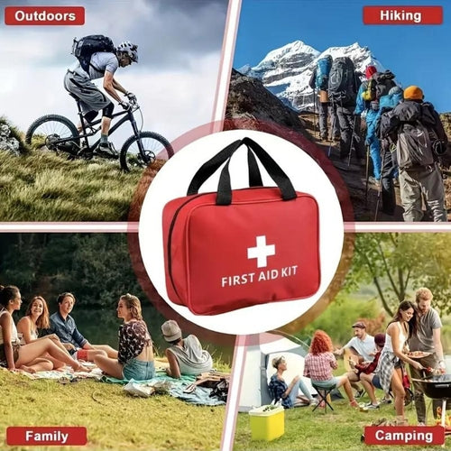 173pcs Large First Aid Kit: Portable Bag